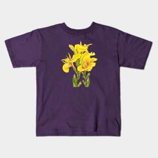 Yellow Canna Lilies Kids T-Shirt